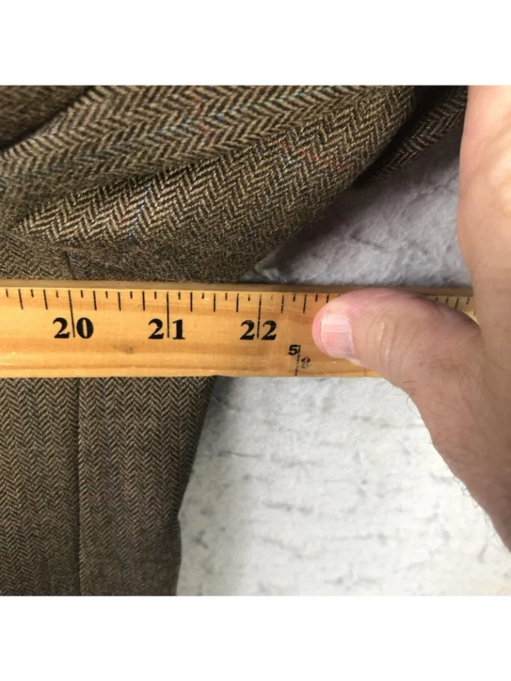 Old Money Blazer Mens 42 Long Brown Wool Herringbone Sport Coat Jacket Lauren